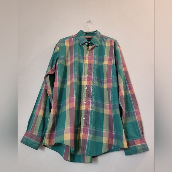 Alexander Julian Colours Green Plaid Dress Shirt | Size Large - Picture 3 of 6